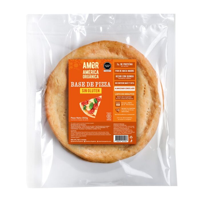 Base de Pizza Congelada Sin Gluten
