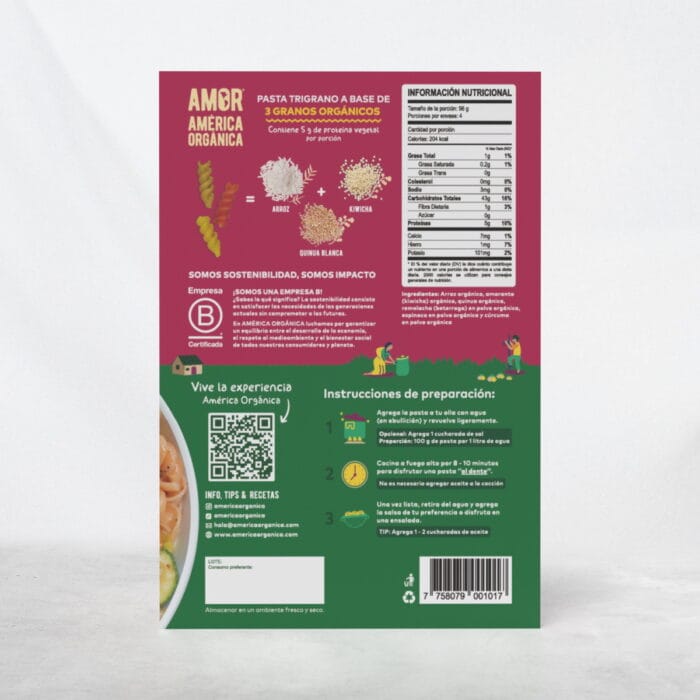 Pasta Fusilli Trigrano 3D Contraportada