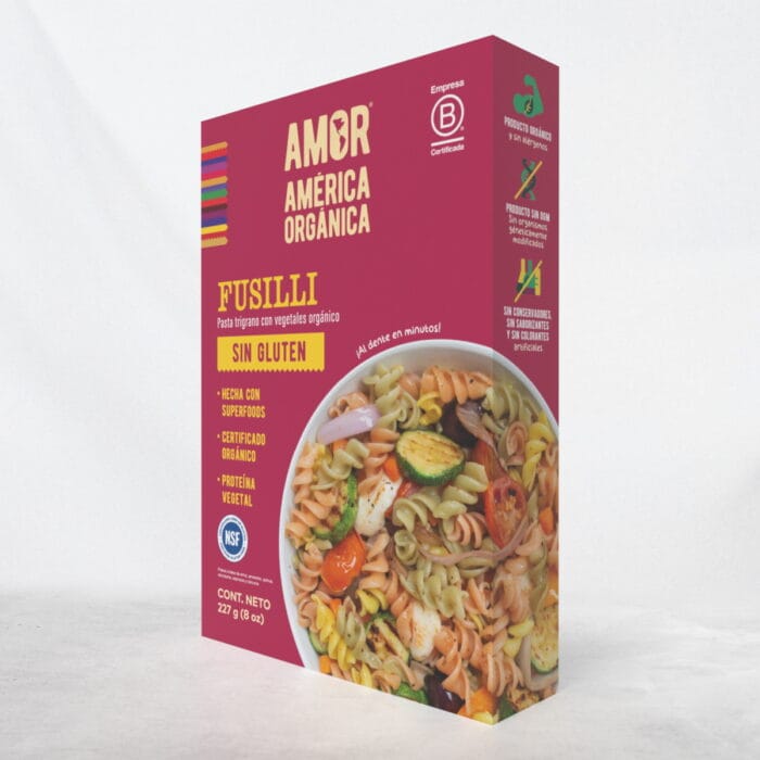 Pasta Fusilli Trigrano 3D Frente 3D