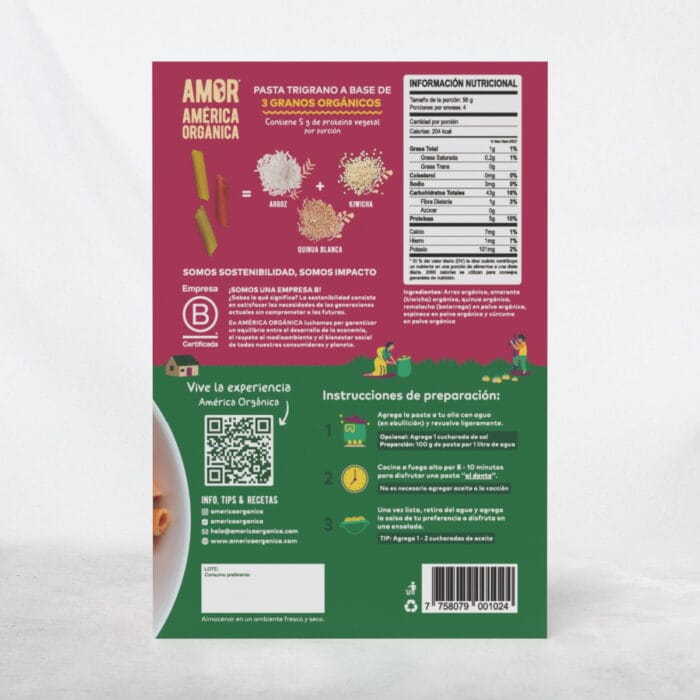 Pasta Penne Trigrano 3D Contraportada